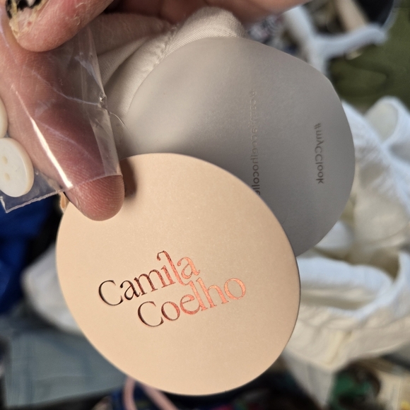 Camila Coelho White Textured Lightweight Trousers Pants New - Picture 11 of 11